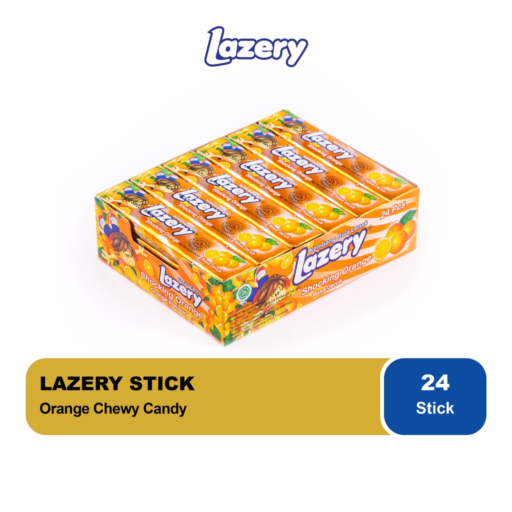 

Permen Lazery Stik Jeruk 24 Stik - Lazery Stick Orange Candy