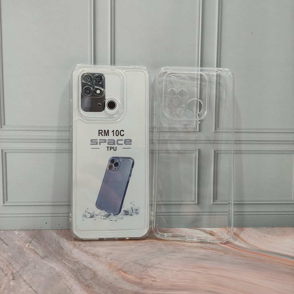 SoftCase Xiaomi Redmi 10C Case Bening Grey Clear SPACE TPU Jelly White_Cell