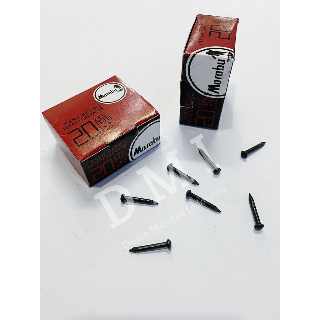Paku Beton Marabu 20mm | Paku Beton Baja Tembok Hitam 20mm