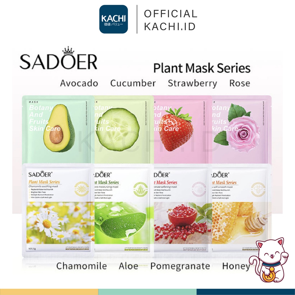 KACHI - SADOER Sheet Mask Plant Series Masker Wajah Original SR001