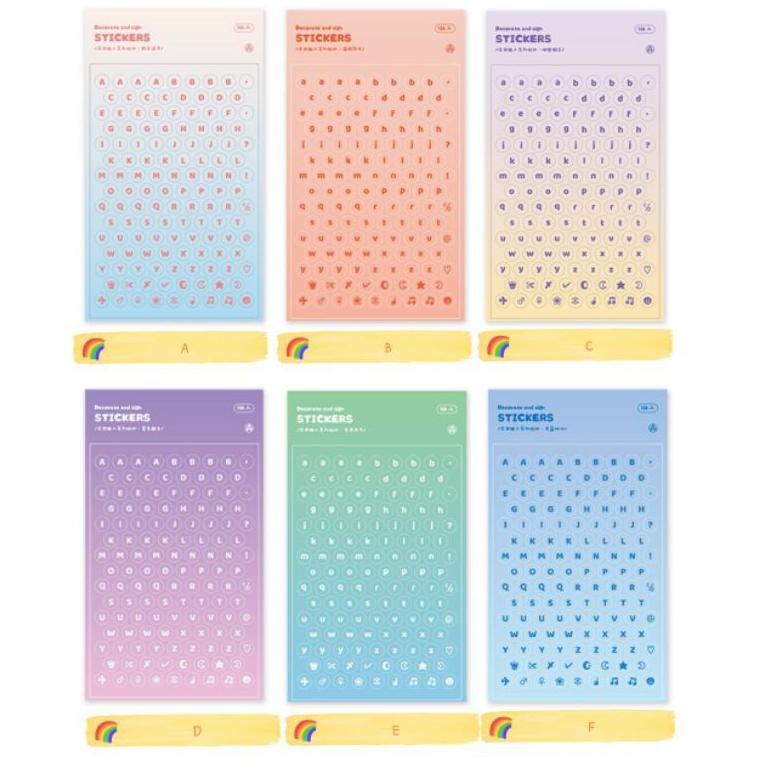 

(PROMO BPK46) sticker letter tulisan huruf - untuk binder 3ring journal diy - bahan transparan [thehanscorner] ✰