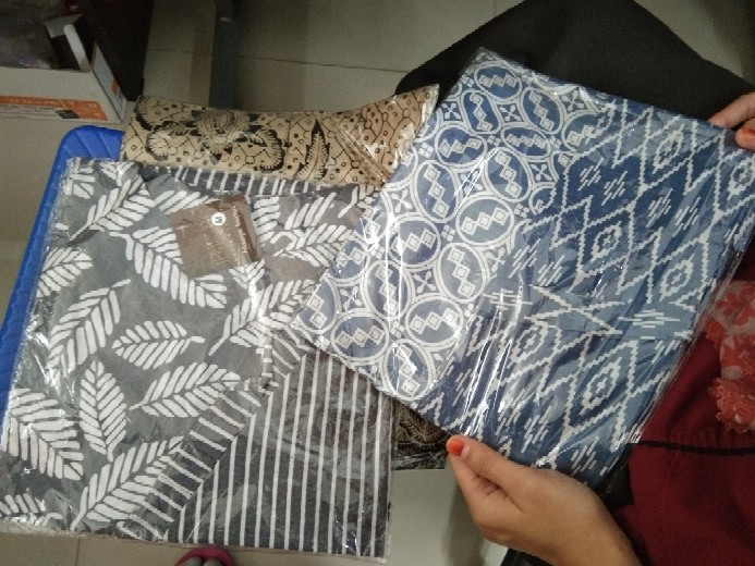 Tey-17 Batik Wanita Asj Sa Hrb026 Kenongo Kemeja Tosca Pendek