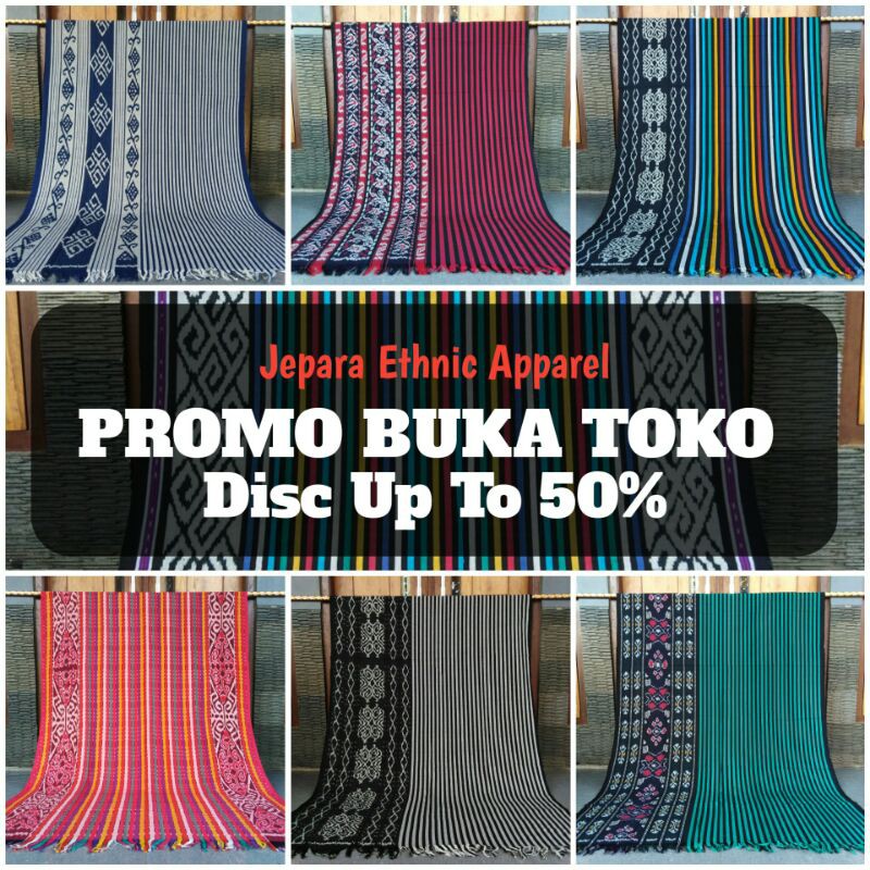 Kain Tenun Etnik Jepara Motif Lurik Tenun Blanket Jepara Murah Kain Tenun Troso Jepara