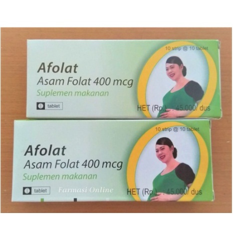 Afolat Asam Folat Folic Acid BOX 100 tab