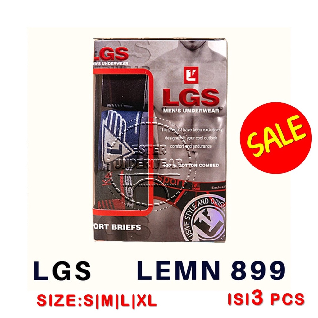 Celana Dalam LGS 899 ISI 3Pcs | Brief LGS SPORT