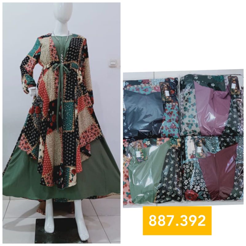 Gamis kenta termurah busui rompi