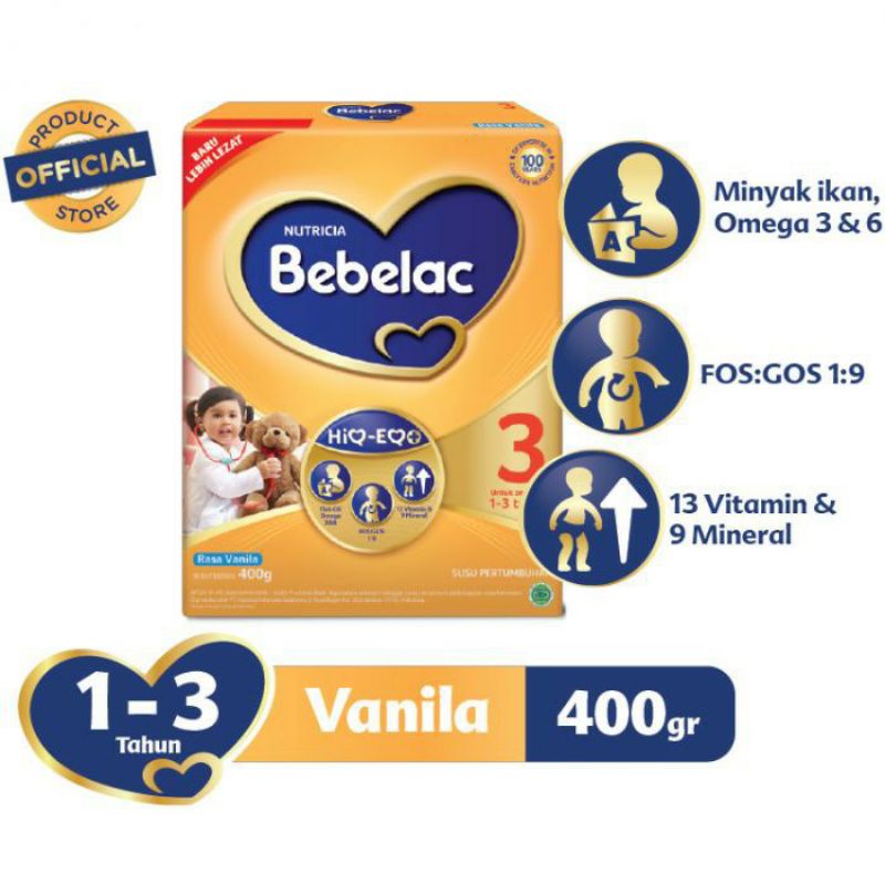 Promo spesial 4-7 Desember 2023 Bebelac 3 Madu / Vanila 200 gr 400 gram