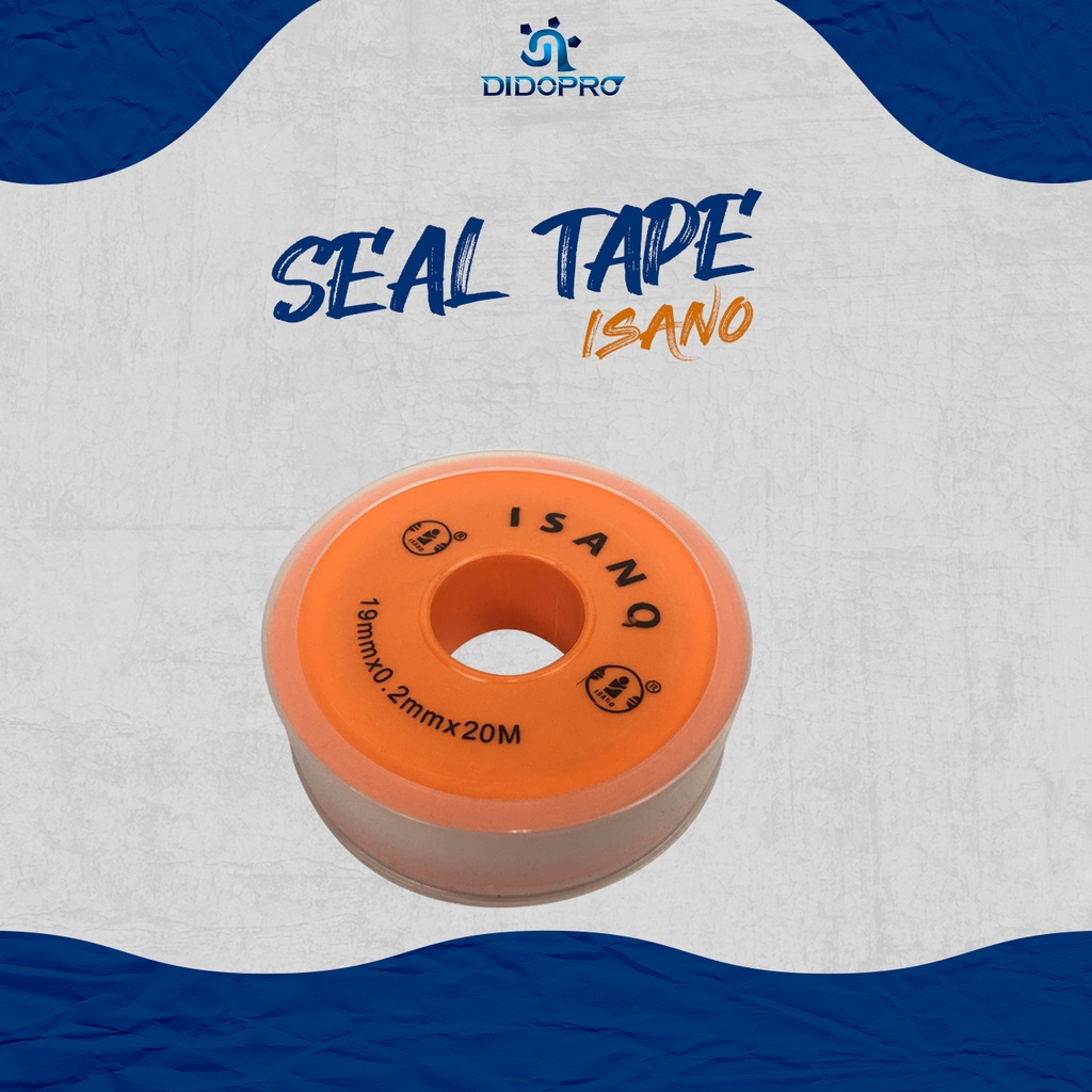 Isolatip Pipa Kran Keran Air ISANO Seal Tape | 19 mm x 0.2 mm x 20 m | Daya Rekat Tinggi