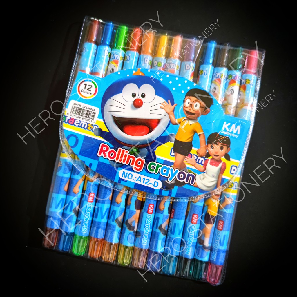 

Krayon putar stand by me doraemon 12 warna rolling crayon