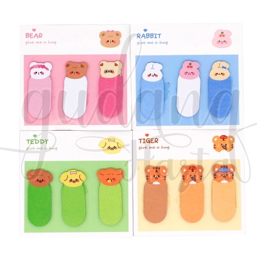 

GCC Sticky Notes Give A Hug Animal Notes Bear Teddy Tiger DIY GCC 301474