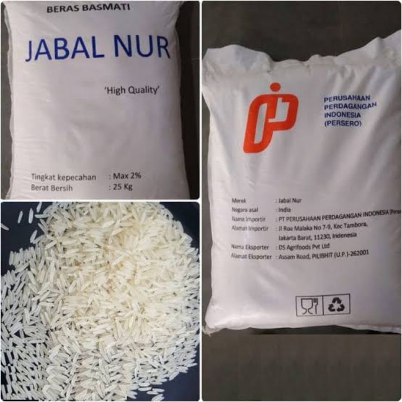 

Beras basmati jabal nur 1kg high quality