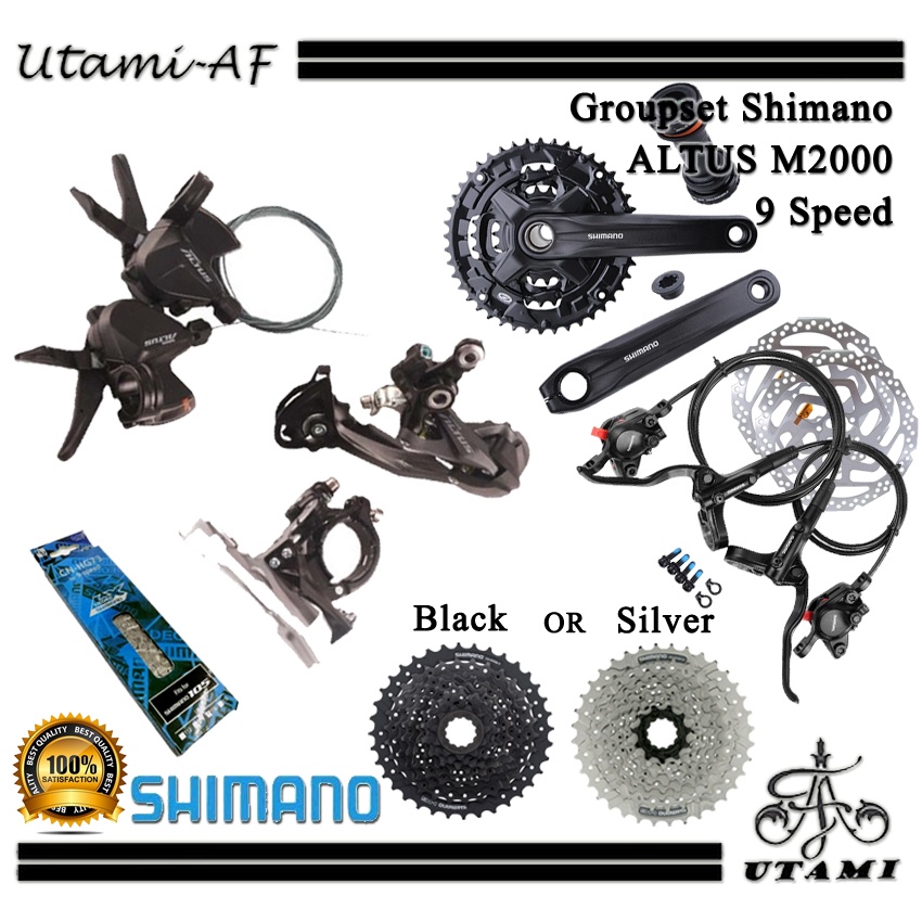 Groupset Shimano Altus 9 Speed Series M2000