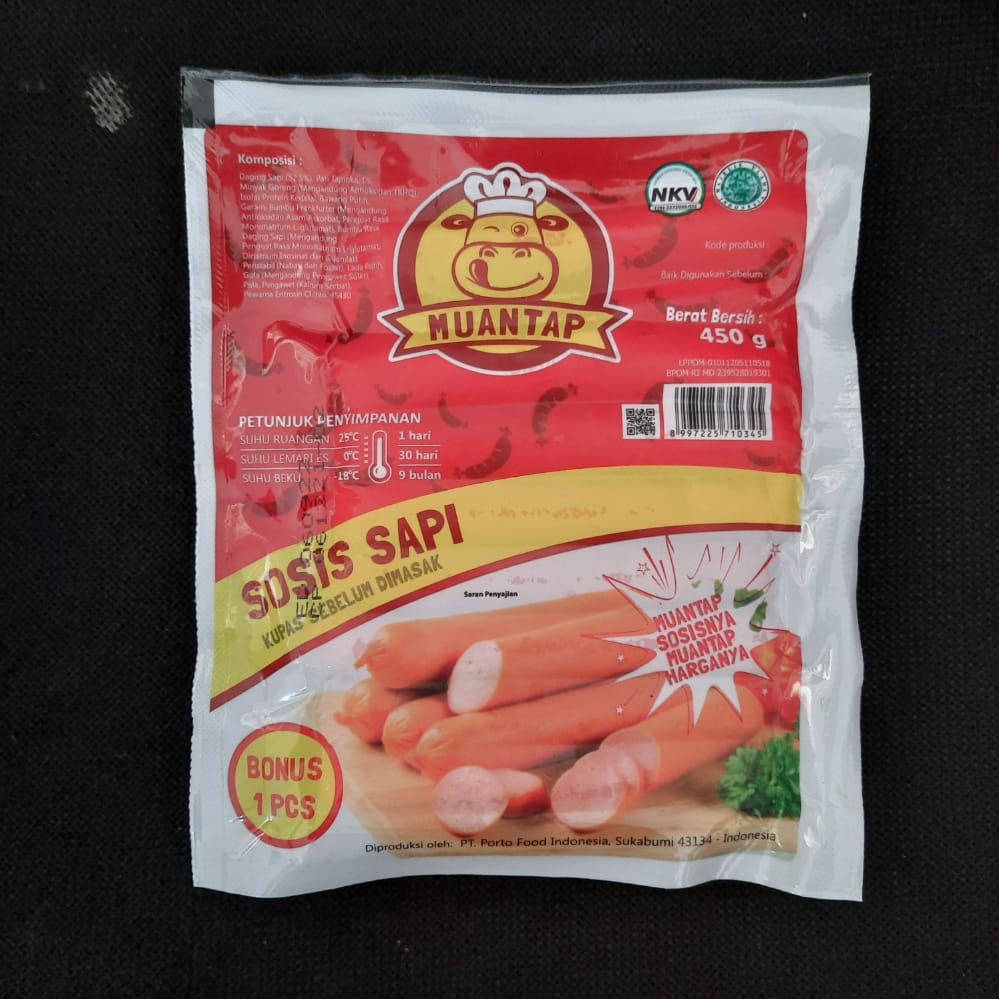 MUANTAP Sosis Sapi Ori Short 450 Gram