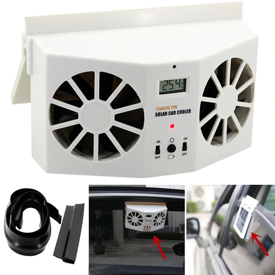 Fan Car Solar Powered Car Window Air Vent Ventilator Mini Air Conditioner Cool New Jul16 Shopee Indonesia