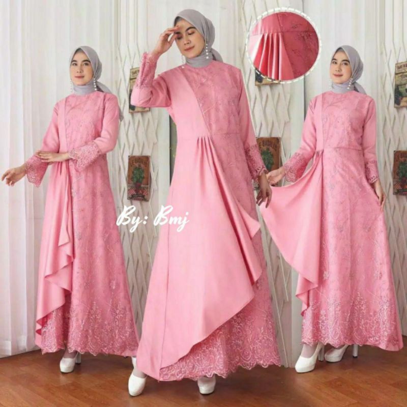 Gamis Valvet | Gamis Brukat | Gamis Busui | Gamis Tille | Gamis Bordir Mutiara | Gamis Pesta Nikahan
