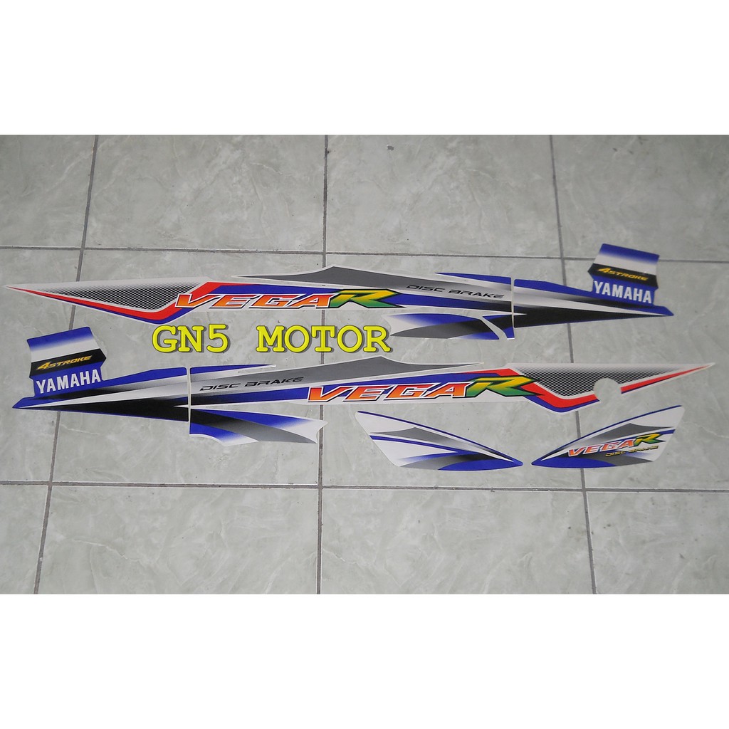 Striping List Body Polet Yamaha Vega R Lama Pertama 2004 Biru Putih Shopee Indonesia