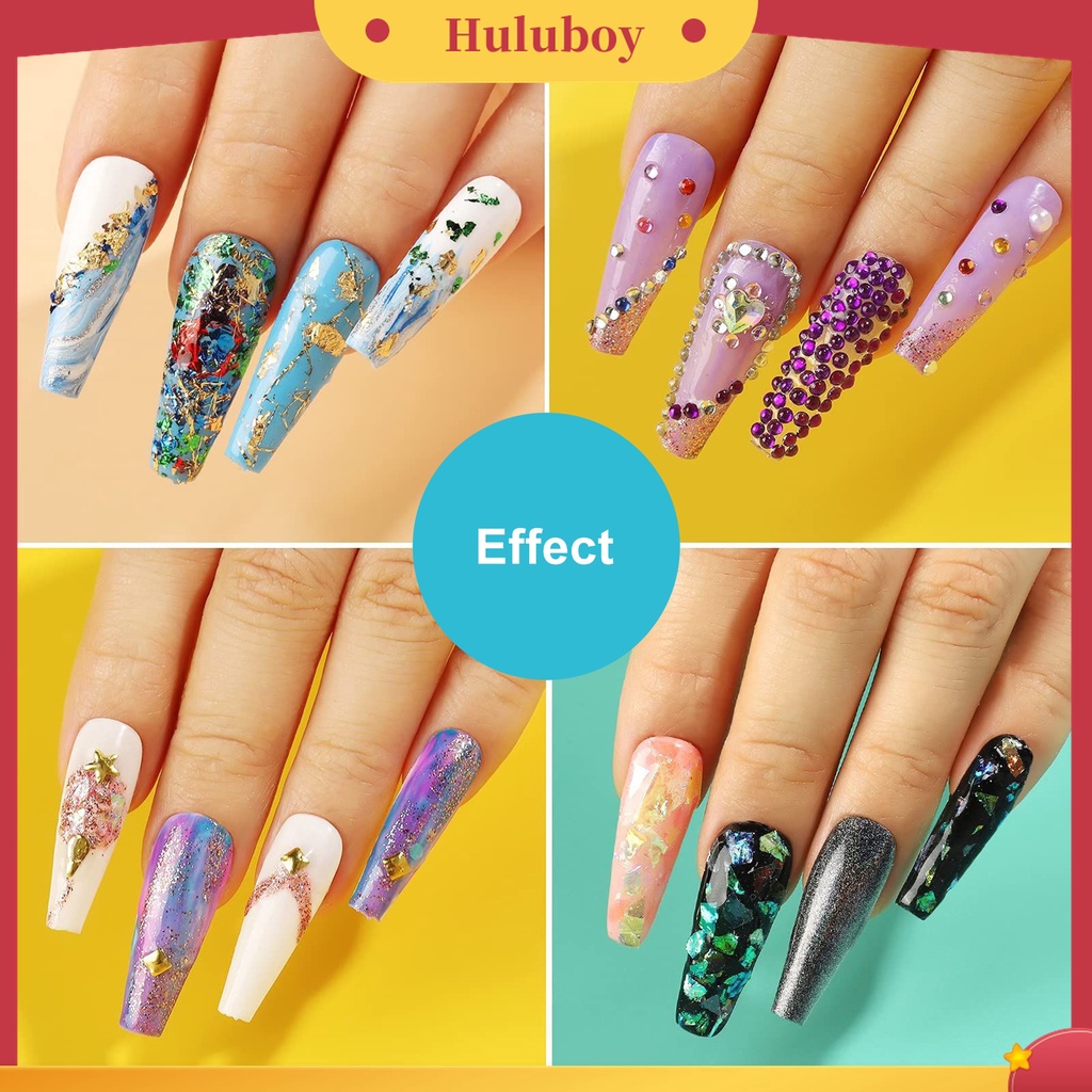 Huluboy Huluboy♡ 1 Set Sequin Glitter Multifungsi Untuk Aksesoris Manicure Wanita
