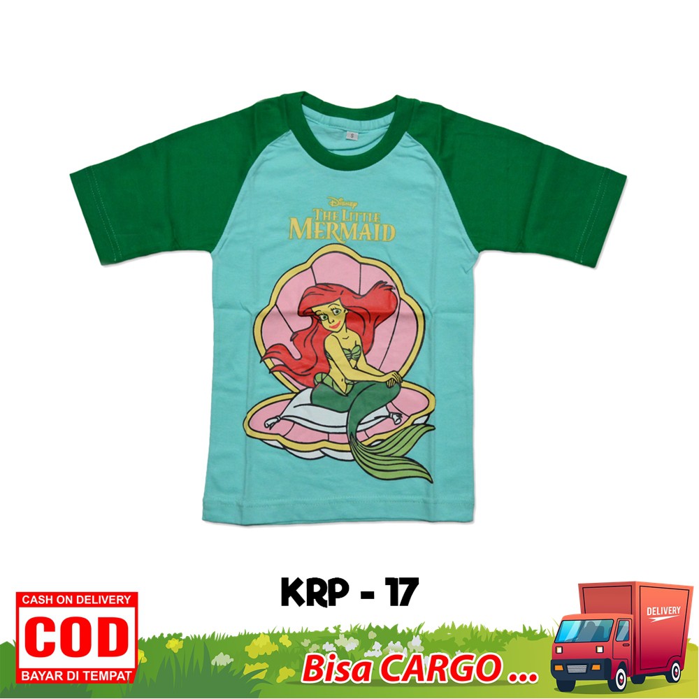 Kaos Karakter Cewek Size. L / Kaos Anak 6 Tahun / Kaos Atasan Anak perempuan (KRP)