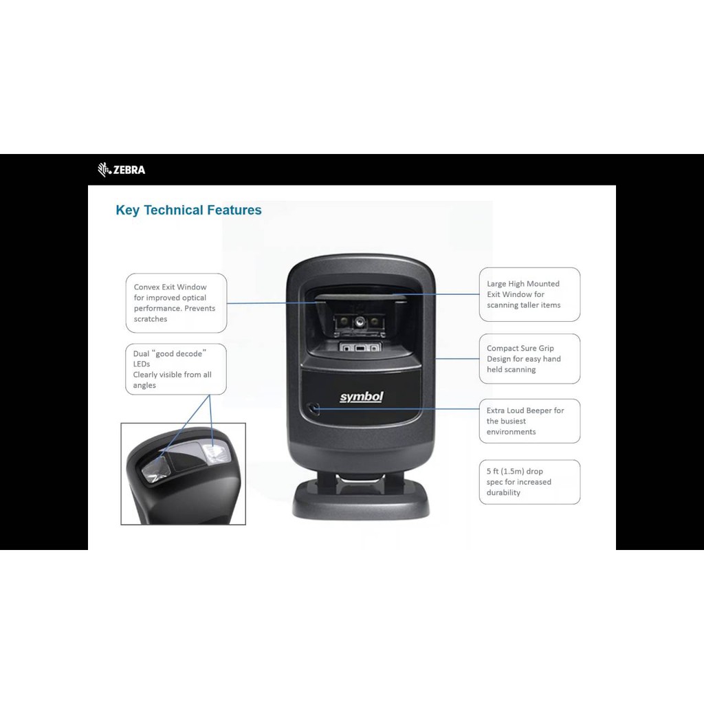 BARCODE SCAN SYMBOL DS-9208 LASER USB OMNI 2D