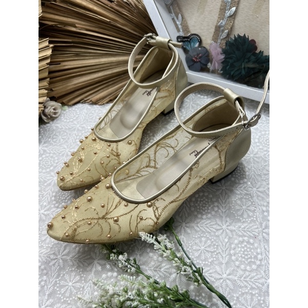 sepatu wanita cantik rafaizoutfit calia purie gold tinggi 3cm tahu