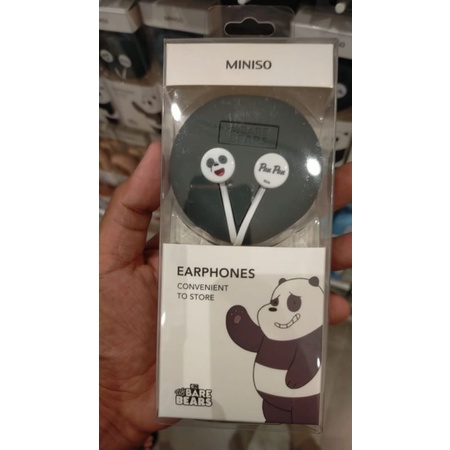 We bare bears earphone / earphone miniso / origina miniso
