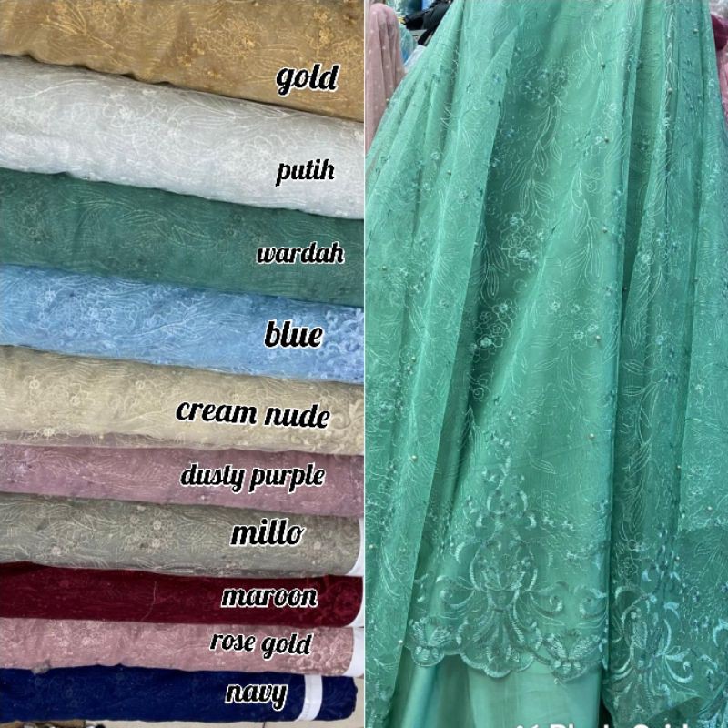 Bahan Tile Kain Tile Tile Mutiara Murah Harga Permeter Shopee Indonesia