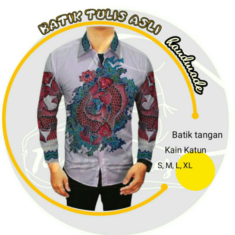 KEMEJA Batik Tulis Pria Batik Canting Asli Batik Lengan Panjang - Batik Tulis Asli Batik Madura