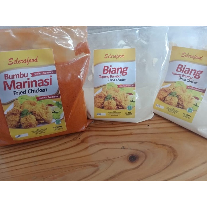 

MURAH #PAKET 3 SELERAFOOD Bumbu Marinasi 1 Pack @500 g & Biang 2 Pack @200g
