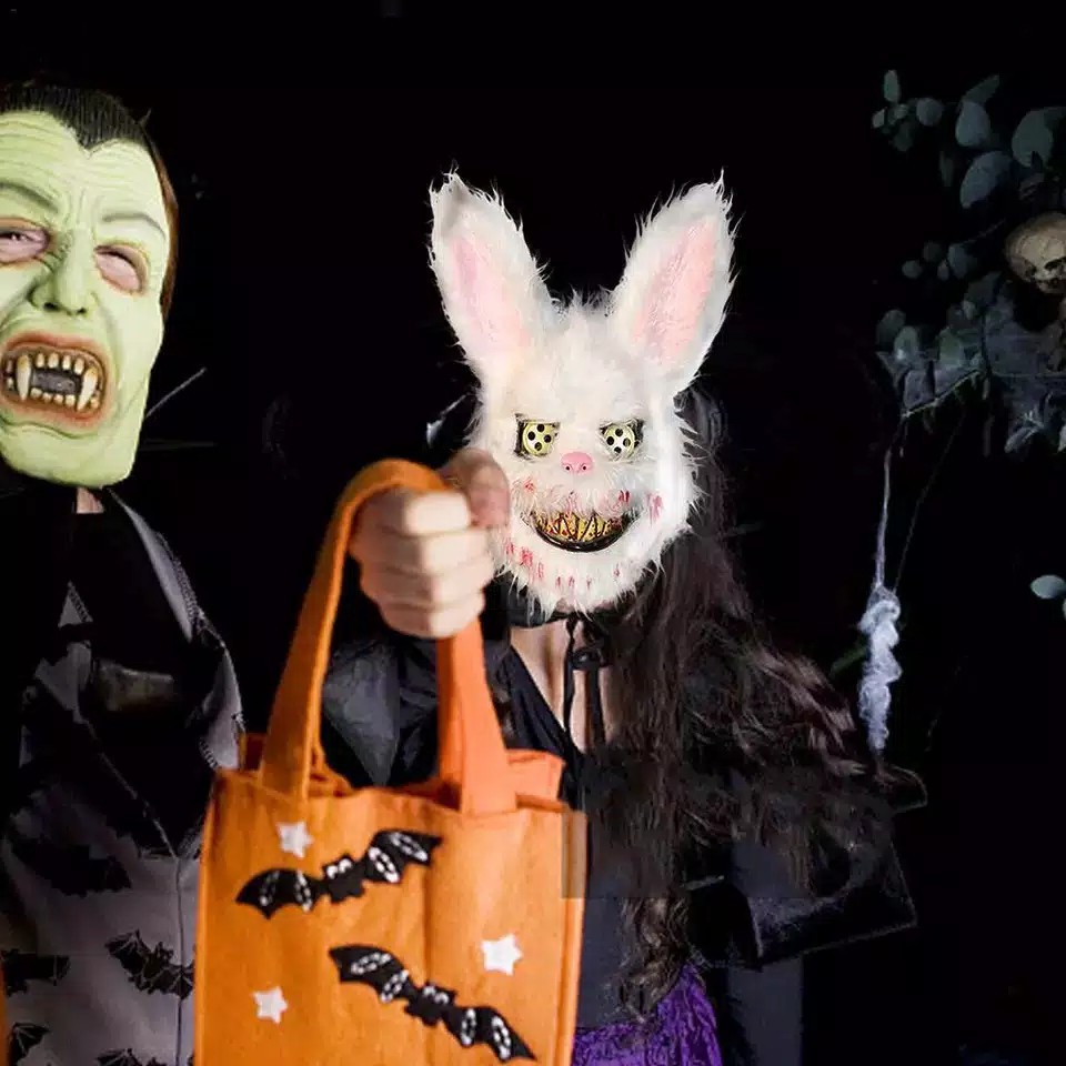 Topeng Kelinci Topeng Berdarah Topeng Halloween Topeng Bulu