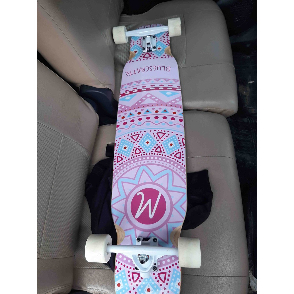 New 107CM Maple longboard Dance Board Papan Panjang Skateboard Perempuan Dewasa Skateboard Gaya Bebas 4roda