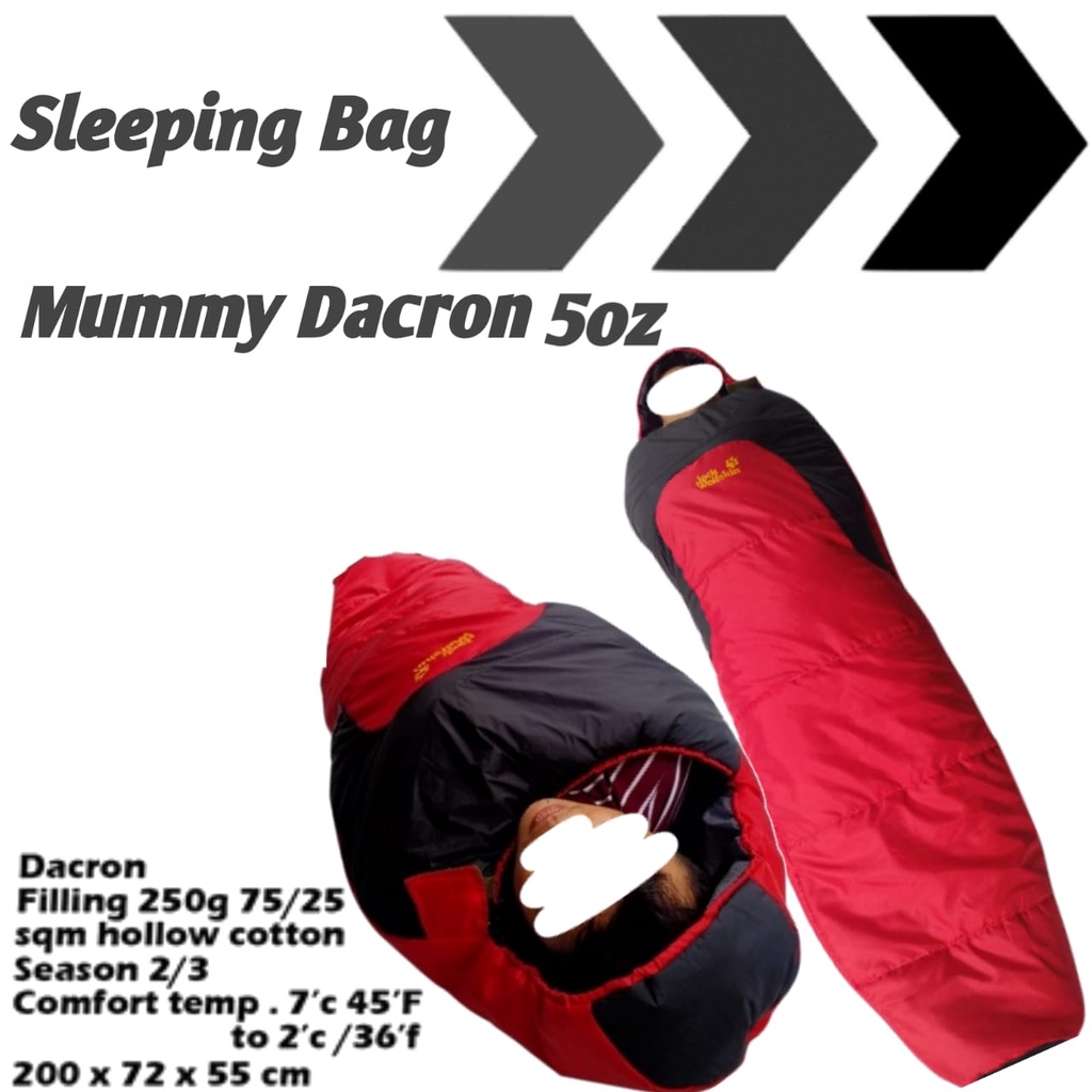 Jual Sleeping Bag Mummy Dacron Oz Sleeping Bag Tebal Sleeping Bag Hangat Shopee Indonesia