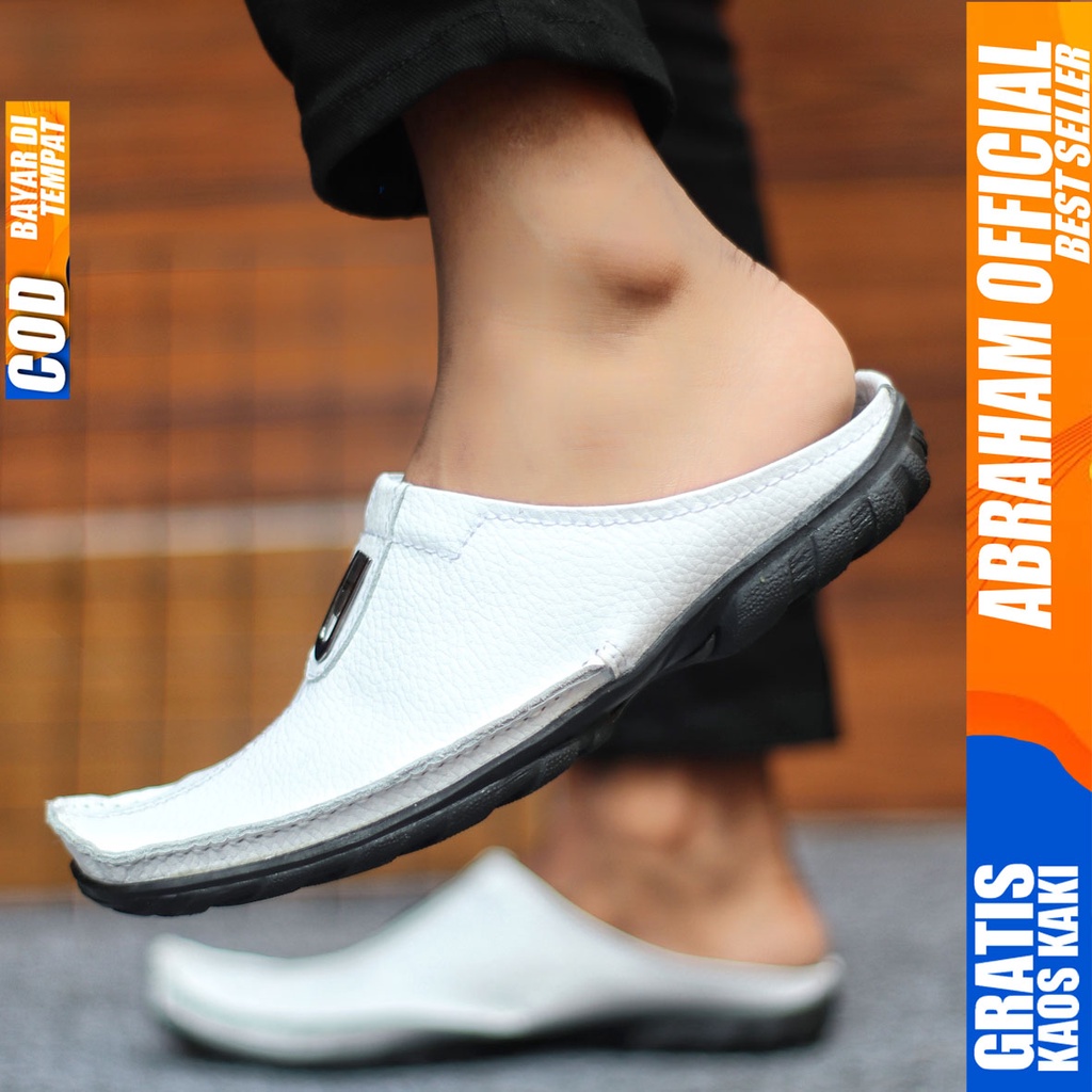 Sepatu Sandal Casual Sneakers Kulit Asli Bustong Tutong Pria CLAHS ABRAHAM