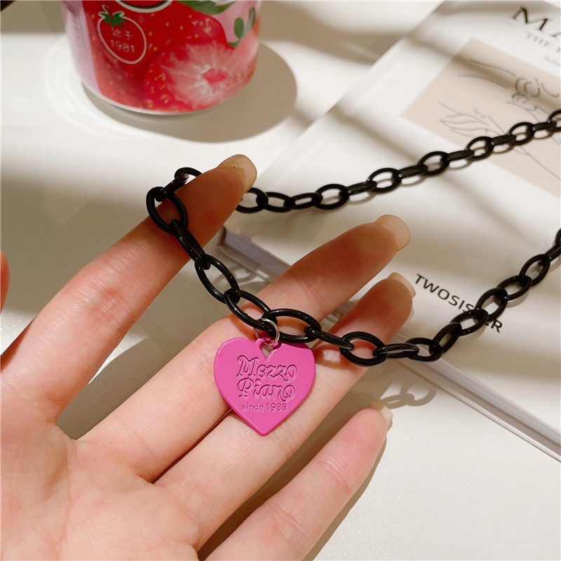 Love Necklace Accessories Trendy Korean Hip-hop Personality Retro