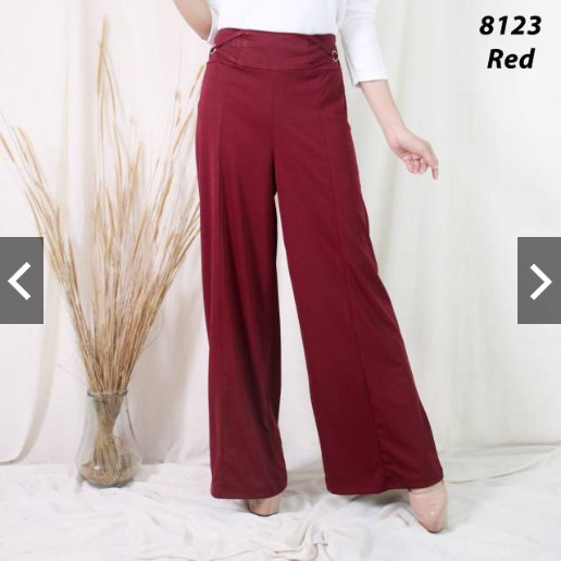 BD 8123 - CELANA POLOS BAGGY PANTS ABG KARET RING WARNA MURAH GROSIR KEREN MELAR HYGET MODELLANO