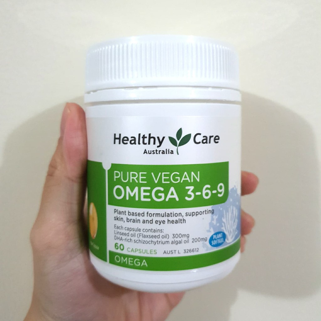 healthy care ultimate omega 3 6 9 369 pure vegan 60 sg flaxseed oil