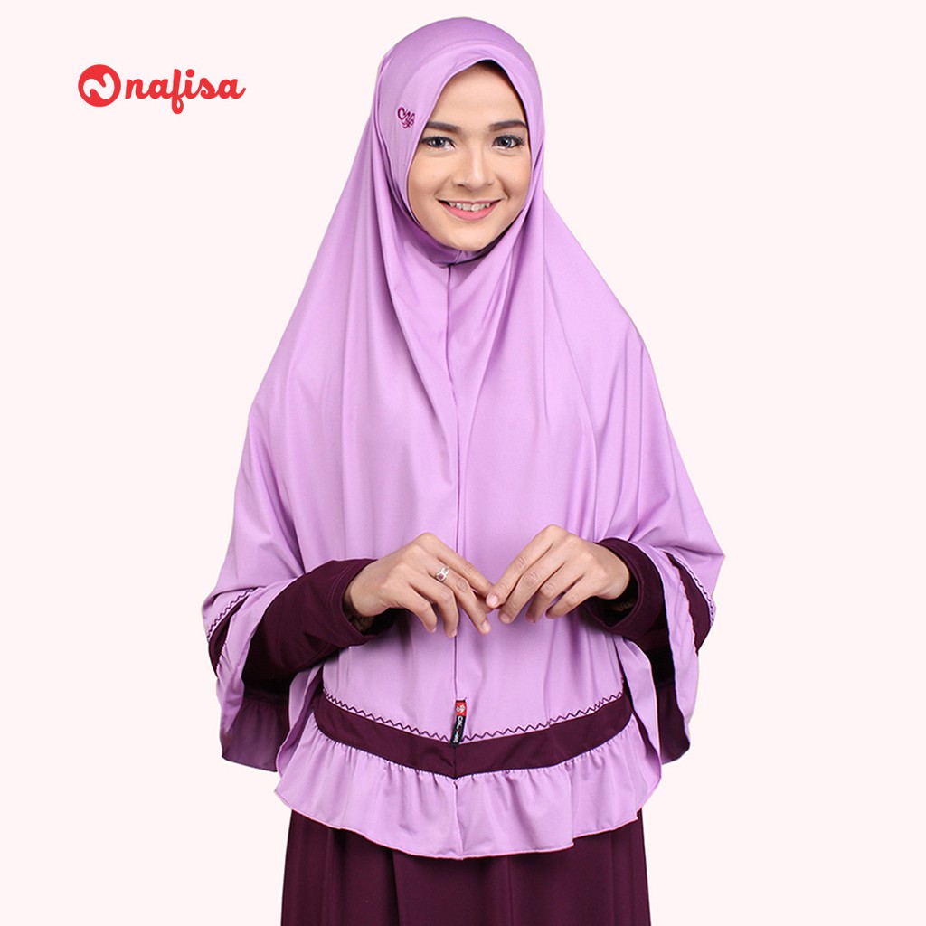 Jilbab Instan Non Pad Nafisa FIDELA | Hijab Instan Non Pad Syari Kerudung Tanpa Bergo Jumbo Hijab Ta
