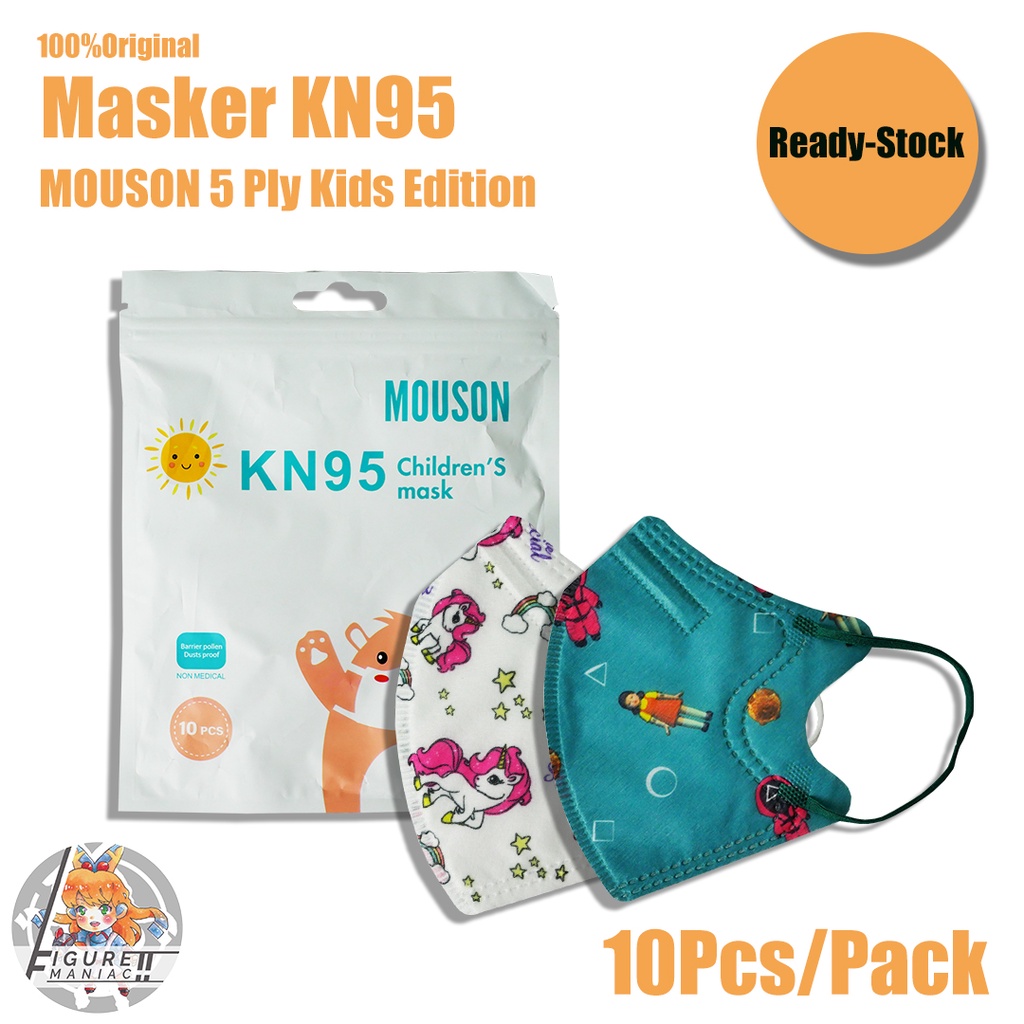 Figure Maniac - Masker Anak Kids Mouson KN95 Character Unicorn Original