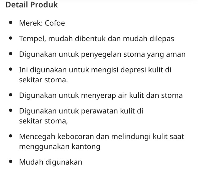 Pasta Colostomy Bag / Lem Colostomy untuk rembesan kantong