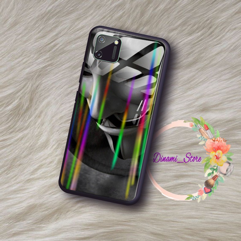 back case glass aurora Mask anonymous oppo samsung vivo xiaomi all type DST336