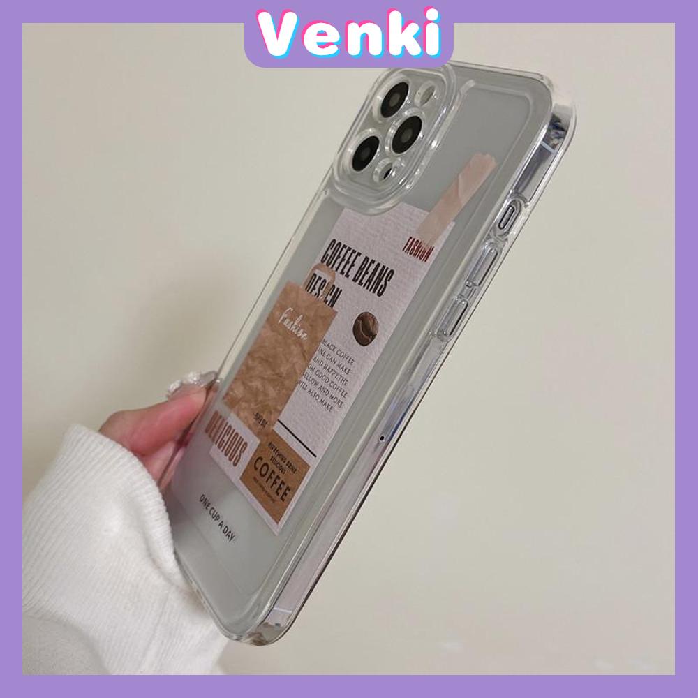 iPhone Case Clear Case Soft Thick TPU Shockproof Super Transparent Protection Camera Plating Button Brown Coffee For iPhone 13 Pro Max iPhone 12 Pro Max iPhone 11 iPhone 7Plus