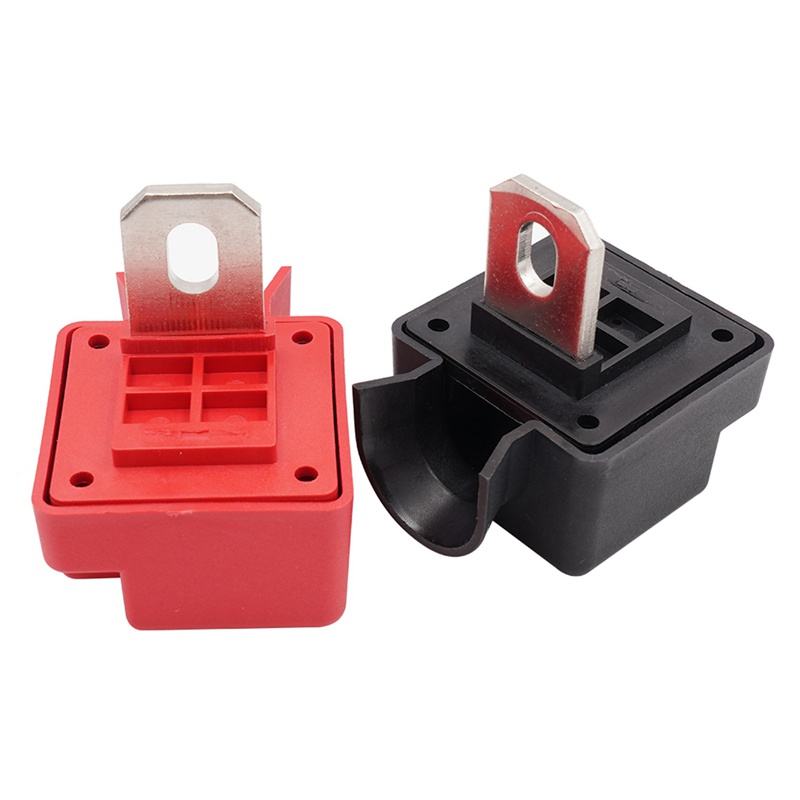 200A Dedicated Terminal Block, Suitable for All-Copper Solar Connector 4000W Brass Inverter Battery Terminal(Red)