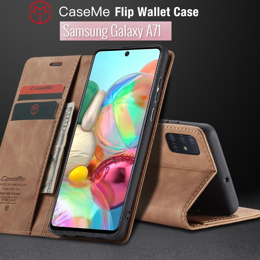 ➲ CASING SAMSUNG A51 A71 A11 A12 A31 A02S Original Caseme Flip Case Hp Leather Case with Card Slot ۞