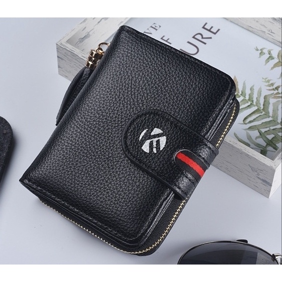 DOMPET LIPAT WANITA KECIL KULIT HITAM AVRINA WA345B5 PREMIUM IMPORT MINI KARTU RESLETING KOIN REMAJA KEKINIAN KOREA MURAH