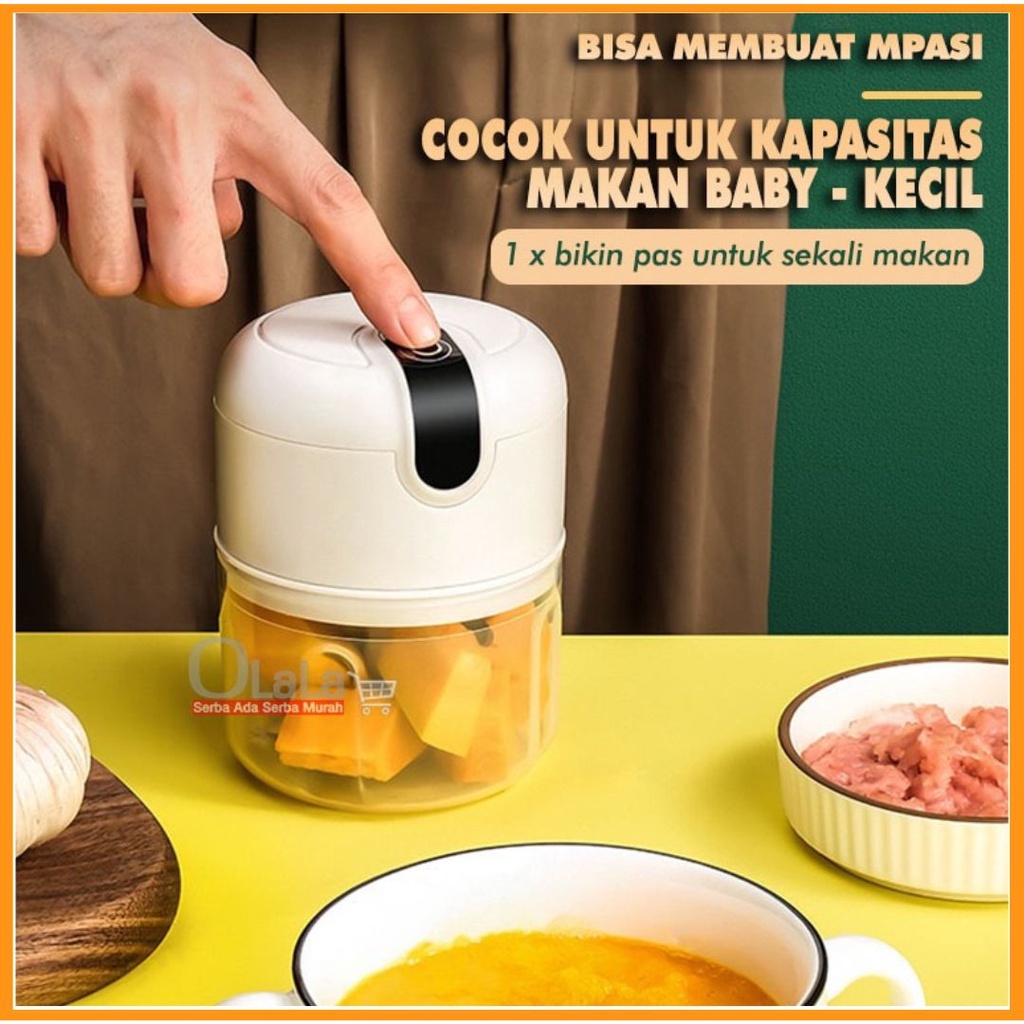 Blender Bumbu Portable Mini Cooper Blander mini Serbaguna Blender Daging USB Mini Chopper