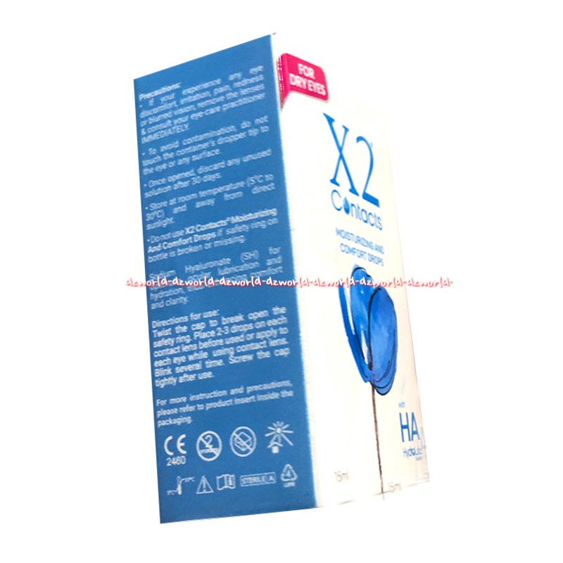 X2 Contact Moisturizing And Comfort Drop For Eyes Tetes Softlense 15ml