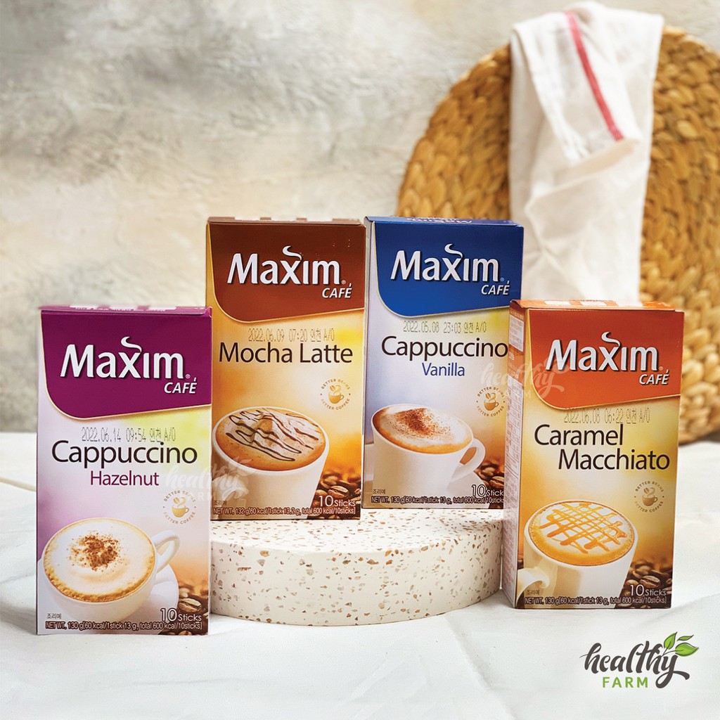 Maxim Coffee Cafe Cappucino Hazelnut / Kopi Korea Instan isi 10