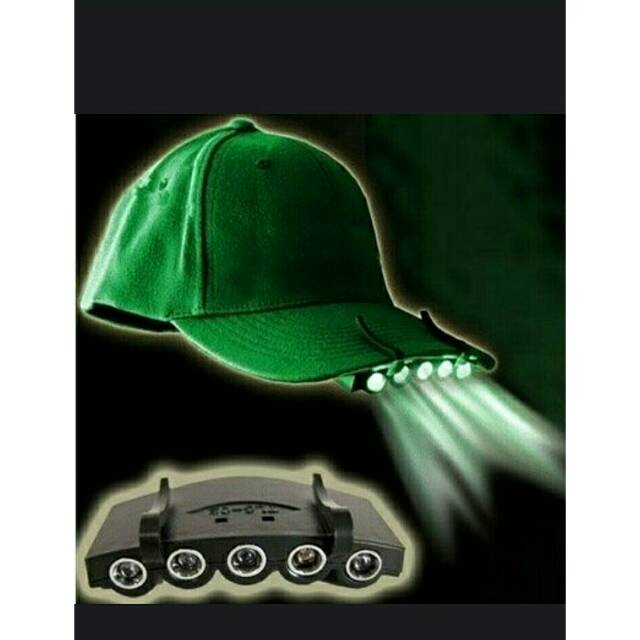 Senter topi. 5 LED bright.