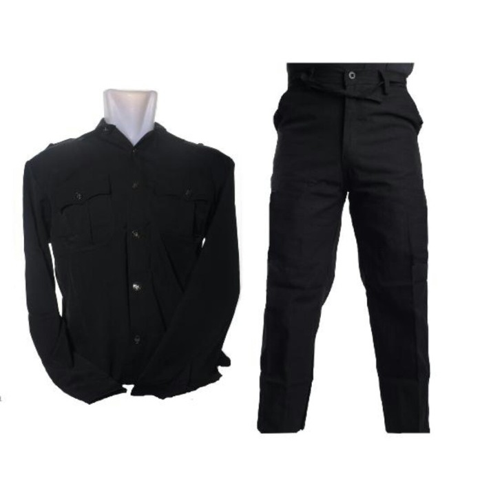 SERAGAM PDL SAFARI LENGAN PANJANG HITAM / SERAGAM SAFARI SECURITY