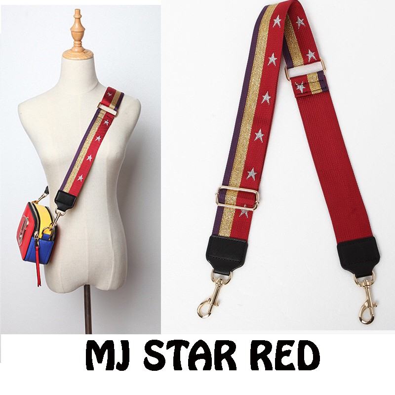 Marc Jacob Star Stripe Guitar Strapbag Adjustable - Gold Hardware - Strap Bag - Tali Tas Lebar