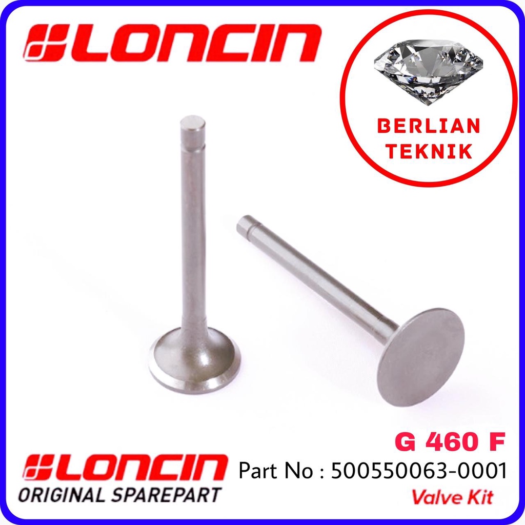 Valve Kit Klep Api Minyak Mesin Penggerak Loncin G 460 F / G460F / 459 cc / 16 HP